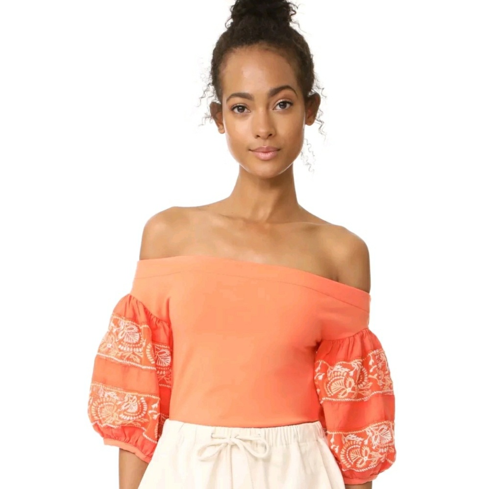 Free people rock with it embroidery top new
